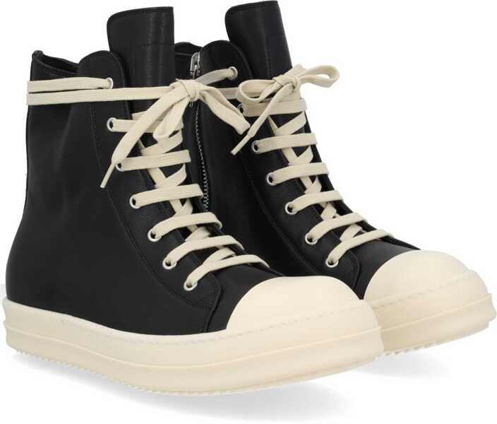 Sneakers Rick Owens Leather Sneaker BLACK Barbati (BM 19704686) 3