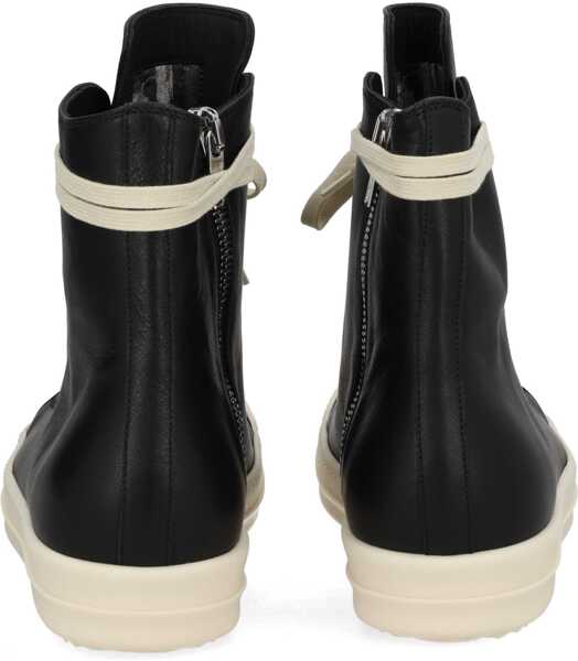 Sneakers Rick Owens Leather Sneaker BLACK Barbati (BM 19704686) 4