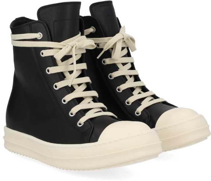 Sneakers Rick Owens Leather Sneaker BLACK Femei (BM 19704725) 2