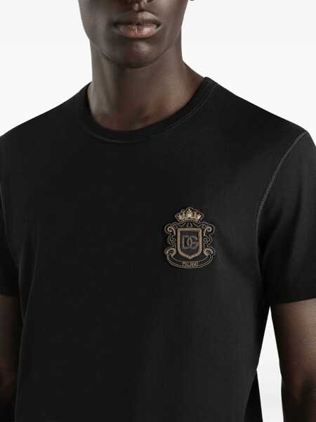 Tricouri Dolce & Gabbana T-Shirt With Heraldic Logo BLACK Barbati (BM 19704782) 5