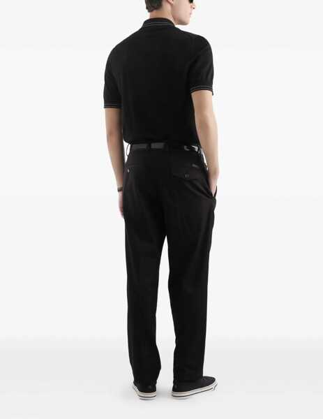 Tricouri Polo Dolce & Gabbana Silk Polo. BLACK Barbati (BM 19704839) 3