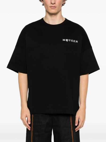 Tricouri Alexander McQueen T-Shirt With Logo BLACK Barbati (BM 19704863) 3