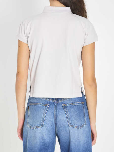 Tricouri Polo Balenciaga Cotton Piqu Polo WHITE Femei (BM 19705070) 4