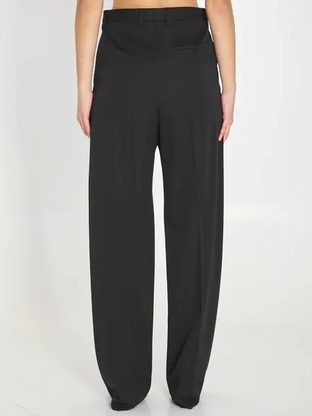 Pantaloni casual Balenciaga Tailored Wool Trousers BLACK Femei (BM 19705076) 4