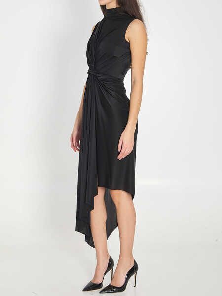 Rochii elegante Balenciaga Asymmetric Stretch Dress BLACK Femei (BM 19705088) 2