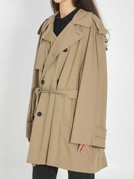Geci de ploaie Balenciaga Short Cocoon Trench BEIGE Femei (BM 19705091) 2