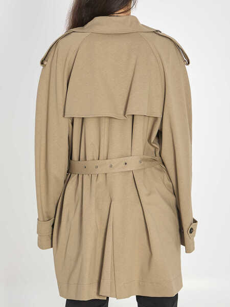 Geci de ploaie Balenciaga Short Cocoon Trench BEIGE Femei (BM 19705091) 4