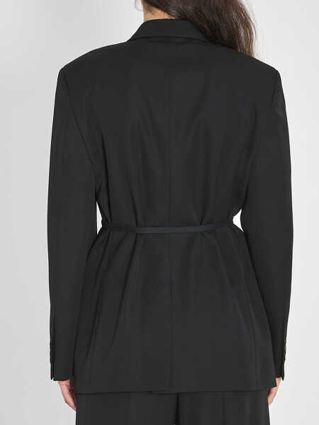 Jachete Balenciaga Tailored Wrap Jacket BLACK Femei (BM 19705094) 4