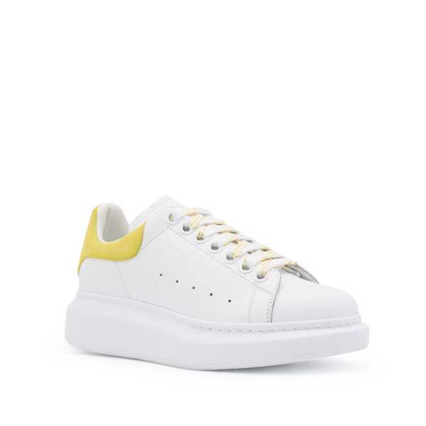 Sneakers Alexander McQueen Alexander McQueen Leather Oversized Sneakers White Femei (BM 19705551) 2