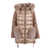 Diego M MICRO-PADDED JACKET WITH WHITE RACCOON FUR DETAILS Beige