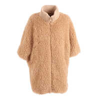 Jachete LONG CURLY-EFFECT CAPE WITH HIGH COLLAR AND FULL LINING Femei