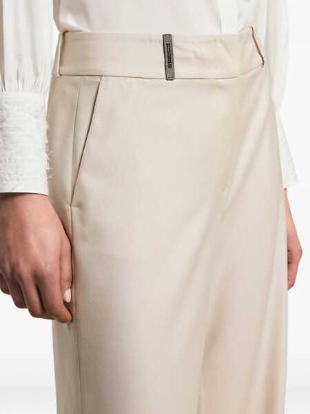 Pantaloni Peserico WOMAN TROUSERS Beige Femei (BM 19705611) 4