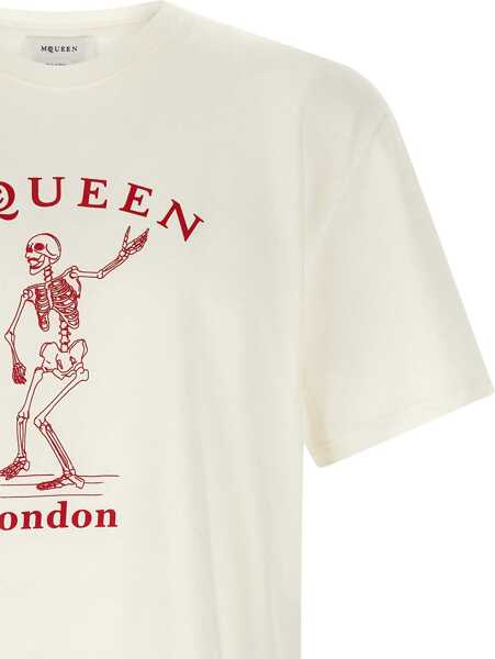 Tricouri Alexander McQueen T-Shirt With Print WHITE Barbati (BM 19705688) 3