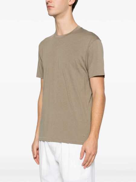 Tricouri Tom Ford Lyocell And Cotton T-Shirt GREEN Barbati (BM 19705691) 3