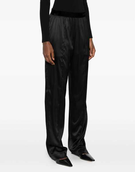 Pantaloni casual Tom Ford Silk Pajama Pants BLACK Femei (BM 19705706) 3