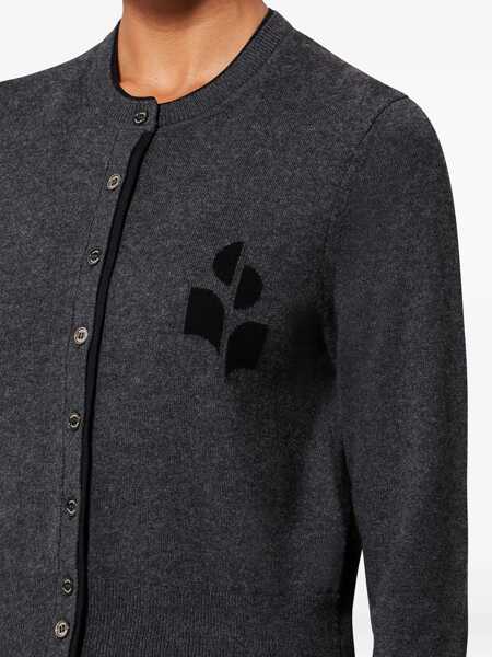 Cardigane ISABEL MARANT ETOILE Cardigan Lona CHARCOAL Femei (BM 19705724) 5