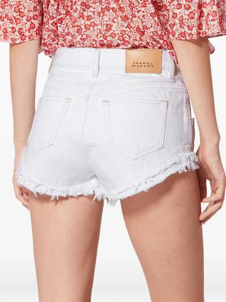 Pantaloni scurti Isabel Marant Shorts Endeidala WHITE Femei (BM 19705727) 4