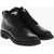 DSQUARED2 Solid Color Leather Booties Black