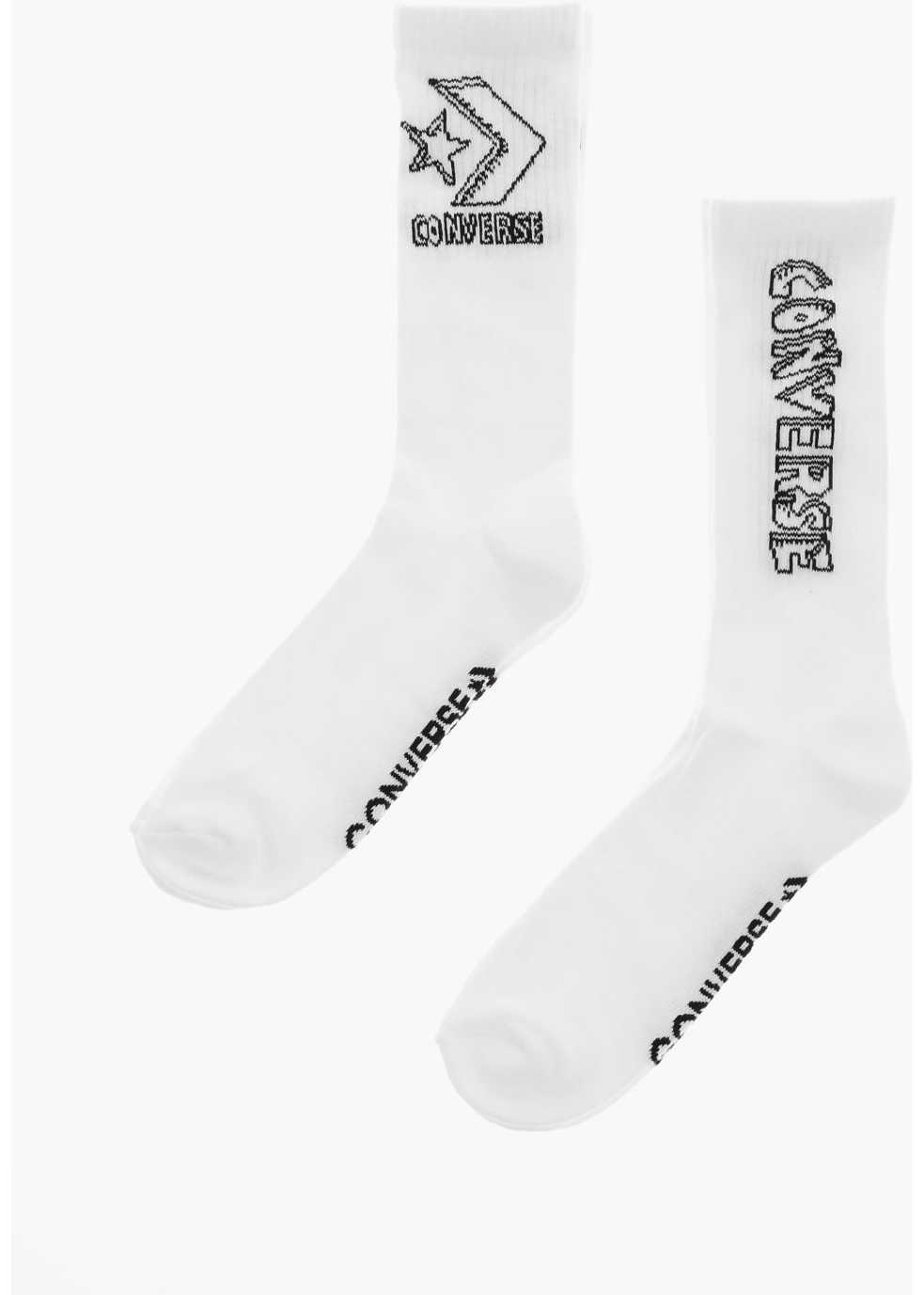 Sosete Converse Contrasting Logo 2 Pairs Of Socks Set Black & White Barbati (BM 19705739) 3