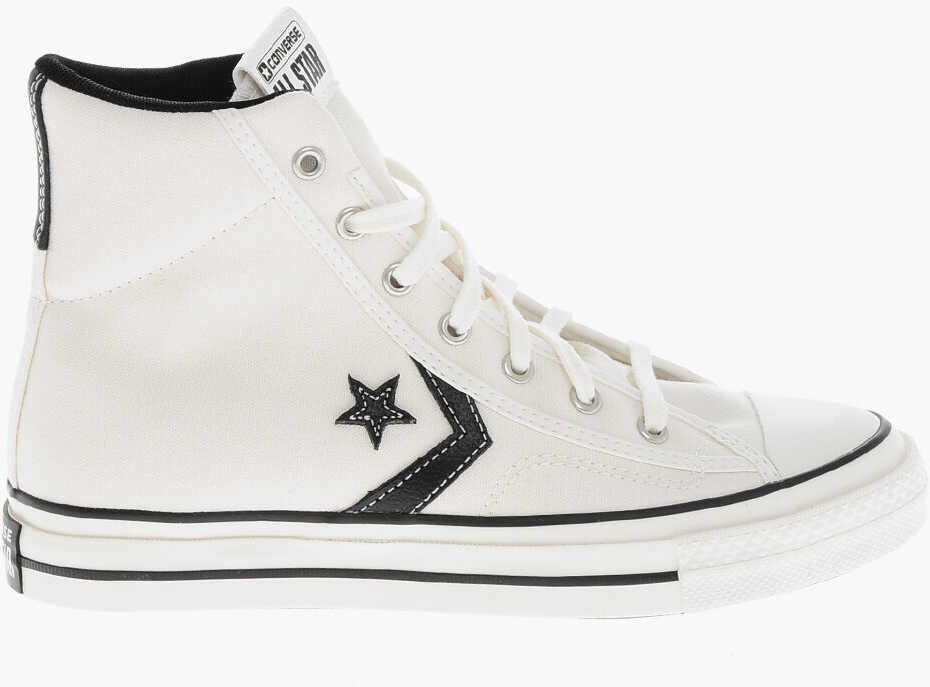 Sneakers Converse All Star Cotton Player 76 High Top Sneakers With Leather Det White Barbati (BM 19705745) 3
