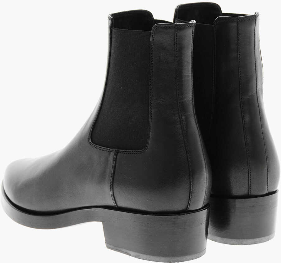 Cizme casual FEAR OF GOD Leather Cheelsea Booties With Point Toe Black Barbati (BM 19705760) 2