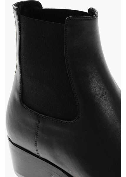 Cizme casual FEAR OF GOD Leather Cheelsea Booties With Point Toe Black Barbati (BM 19705760) 4