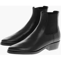 Cizme casual Leather Cheelsea Booties With Point Toe Barbati