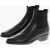 FEAR OF GOD Leather Cheelsea Booties With Point Toe Black