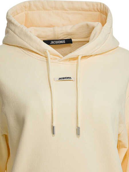 Bluze de trening JACQUEMUS Gros Grain Hoodie Beige Femei (BM 19705872) 3
