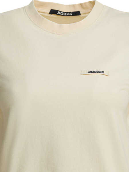 Tricouri JACQUEMUS Gros Grain T-shirt Beige Femei (BM 19705878) 3