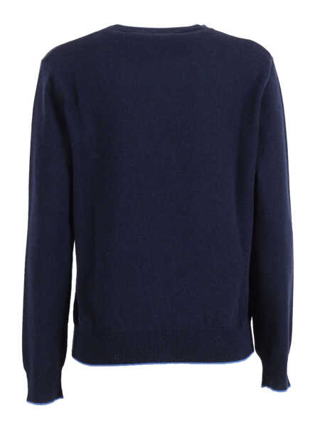 Pulovere casual Kangra CREW NECK WITH CONTRASTING EDGES Blue Femei (BM 19705893) 2