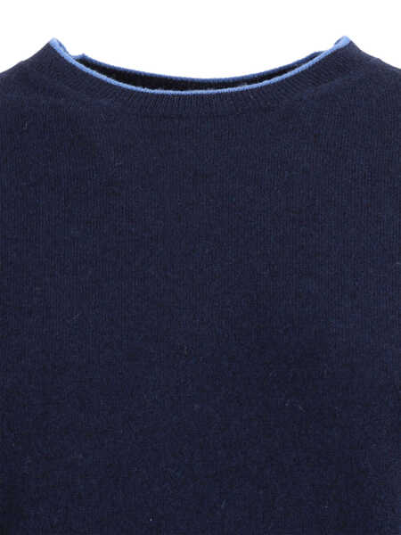 Pulovere casual Kangra CREW NECK WITH CONTRASTING EDGES Blue Femei (BM 19705893) 3