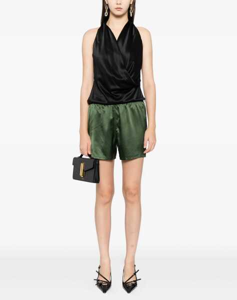 Pantaloni scurti Tom Ford Silk Pajama Shorts GREEN Femei (BM 19705961) 2