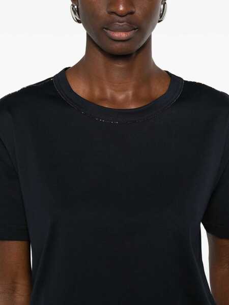 Tricouri Fabiana Filippi Cotton T-Shirt BLUE Femei (BM 19705970) 5