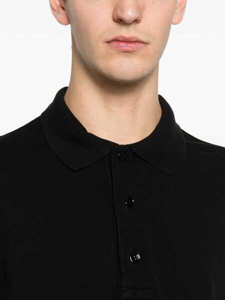 Tricouri Polo Tom Ford Lyocell And Cotton Polo Shirt BLACK Barbati (BM 19705985) 5