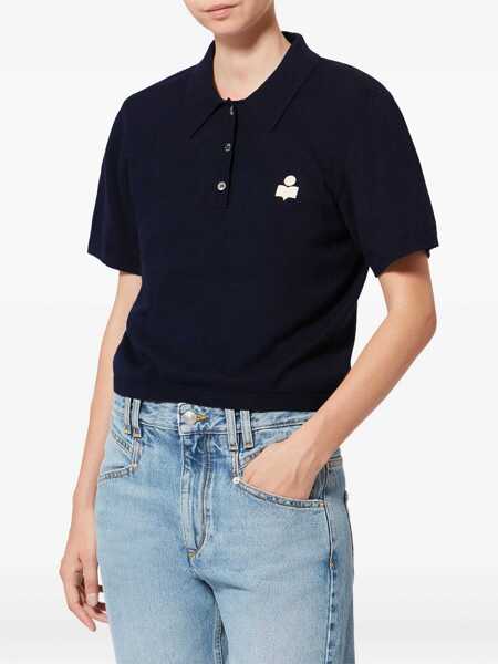 Tricouri Polo ISABEL MARANT ETOILE Polo Shirt Althea BLUE Femei (BM 19705994) 3