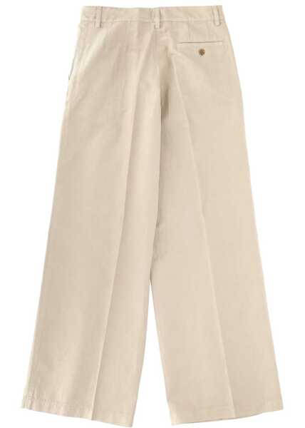 Pantaloni Aspesi Cotton And Linen Tailored Pants BEIGE Femei (BM 19705997) 2
