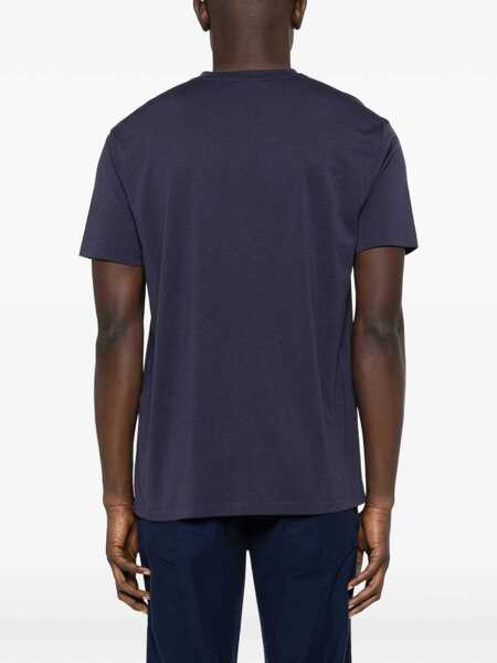Tricouri Tom Ford Lyocell And Cotton T-Shirt BLUE Barbati (BM 19706009) 4