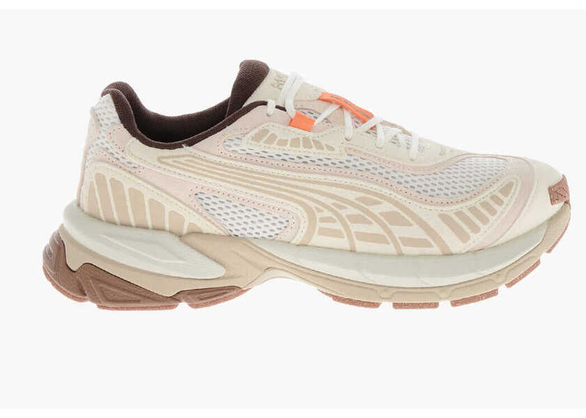 Sneakers PUMA Perforated Leather And Fabbric Velophasis Low-Top Sneakers Beige Barbati (BM 19706060) 3