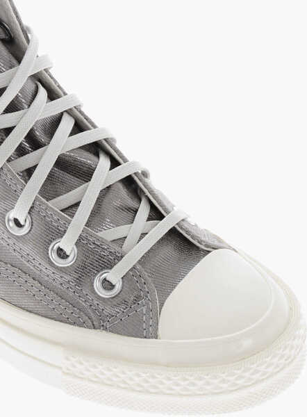 Sneakers Converse All Star Chuck Taylor Faux Leather High Top Sneakers With Mu Silver Barbati (BM 19706063) 4