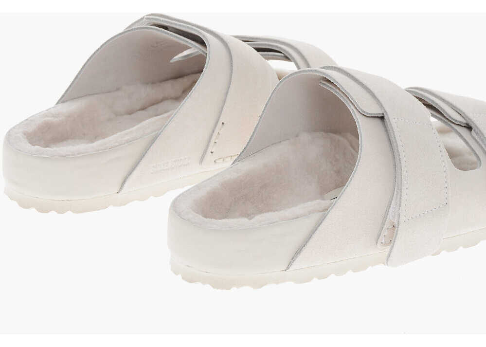 Sandale Birkenstock Tekla Suede Sandals With Fur Inner Beige Barbati (BM 19706066) 2