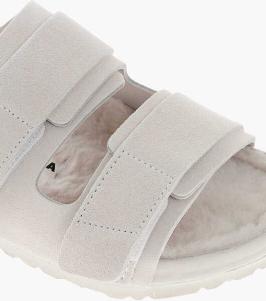 Sandale Birkenstock Tekla Suede Sandals With Fur Inner Beige Barbati (BM 19706066) 4