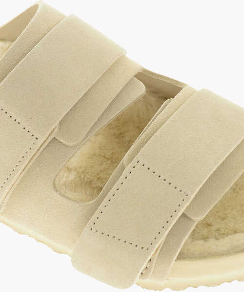 Sandale Birkenstock Tekla Suede Sandals With Fur Inner Beige Barbati (BM 19706069) 4