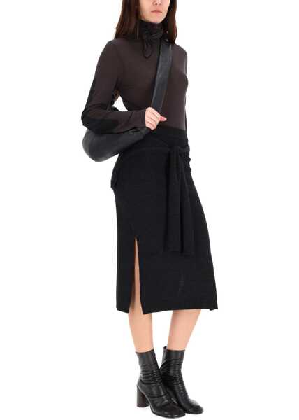 Fuste casual LEMAIRE Miidi Trompe Loeil Skirt GREY Femei (BM 19706594) 2