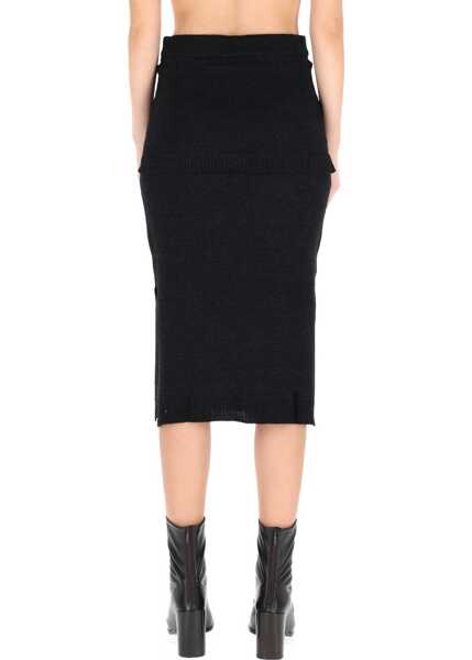 Fuste casual LEMAIRE Miidi Trompe Loeil Skirt GREY Femei (BM 19706594) 4