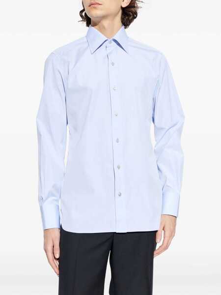 Camasi casual Tom Ford Cotton Shirt BLUE Barbati (BM 19706597) 3