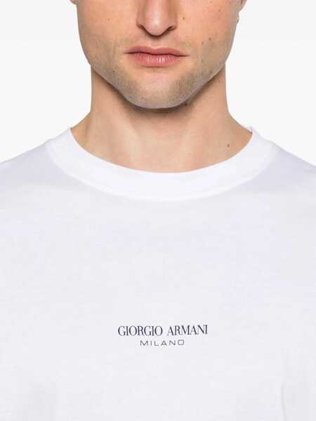 Tricouri Giorgio Armani T-Shirt With Logo WHITE Barbati (BM 19706600) 4
