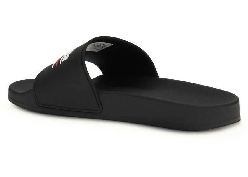Sandale Balenciaga Rubber Slippers BLACK/WHITE/RED Barbati (BM 19706642) 3