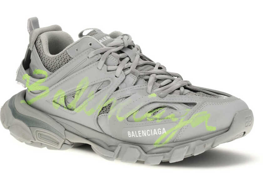 Sneakers Balenciaga Track Signature Sneakers GREY / FLUO YELLOW Barbati (BM 19706645) 2