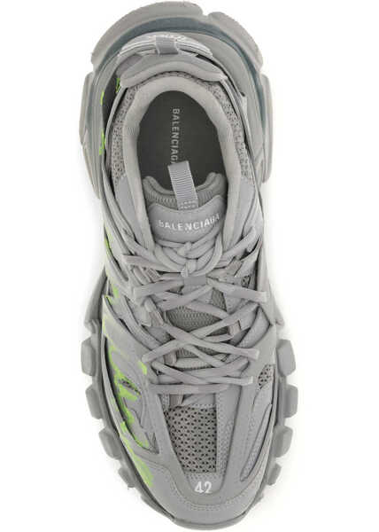 Sneakers Balenciaga Track Signature Sneakers GREY / FLUO YELLOW Barbati (BM 19706645) 4